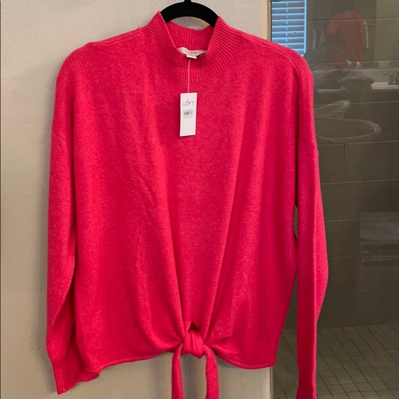 Mock neck tie sweater - Picture 2 of 5